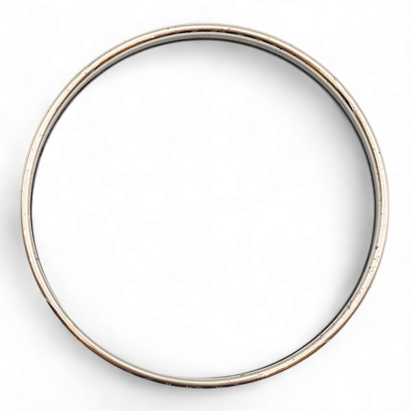 Enamel White Bracelet, Palladium hardware - Image 4
