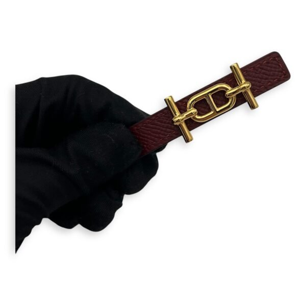 Encre 75cm Bicolor Maroon in Epsom, Gold hardware - Image 9