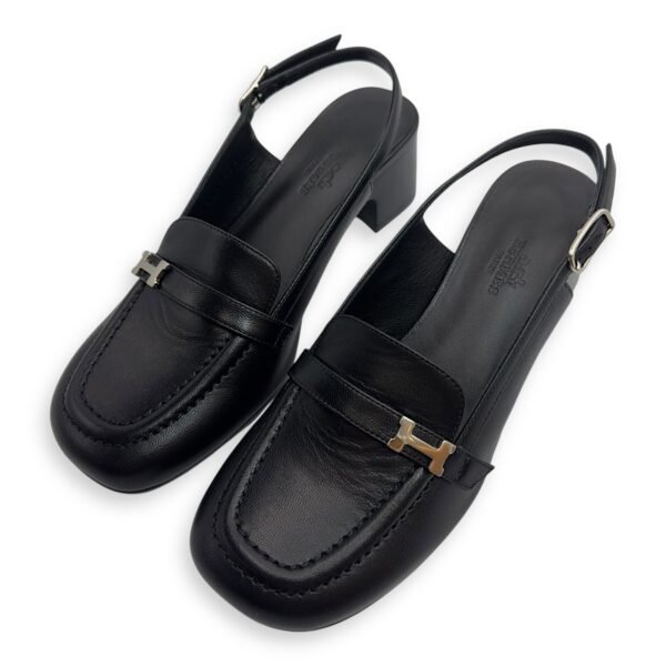 Escarpin Infinie 35.5 Black Sandals in Nappa Leather - Image 2