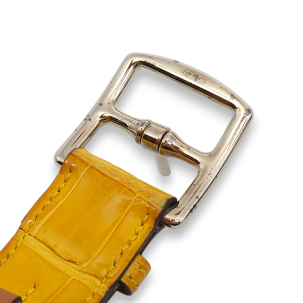 Etriviere 85cm by 32mm Jaune Belt in Matte Porosus, Palladium hardware - Image 4