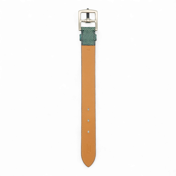 Etriviere Bleu Petrole Bracelet in Lizard, Palladium hardware - Image 2