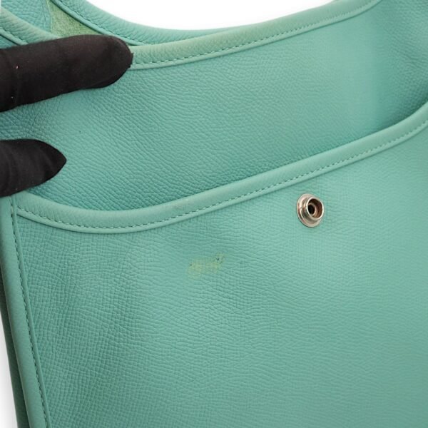 Evelyne III PM Blue Atoll in Epsom, Palladium hardware - Image 4