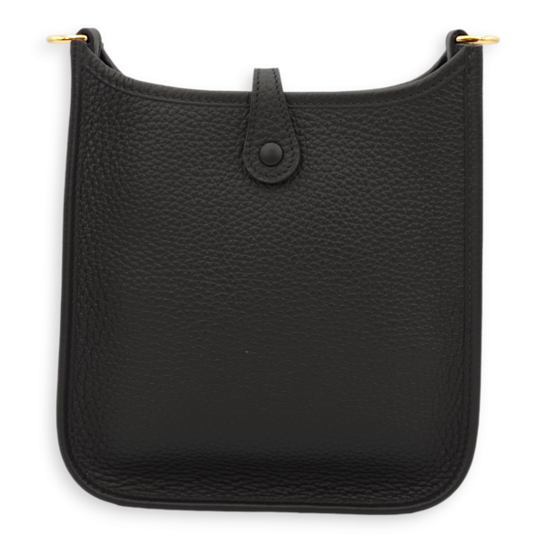 Evelyne Mini Black/Ebene Strap in Clemence, Gold hardware - Image 2