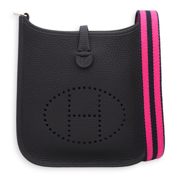 Evelyne Mini Caban/Rose Extreme (Strap) in Clemence, Palladium hardware - Image 3