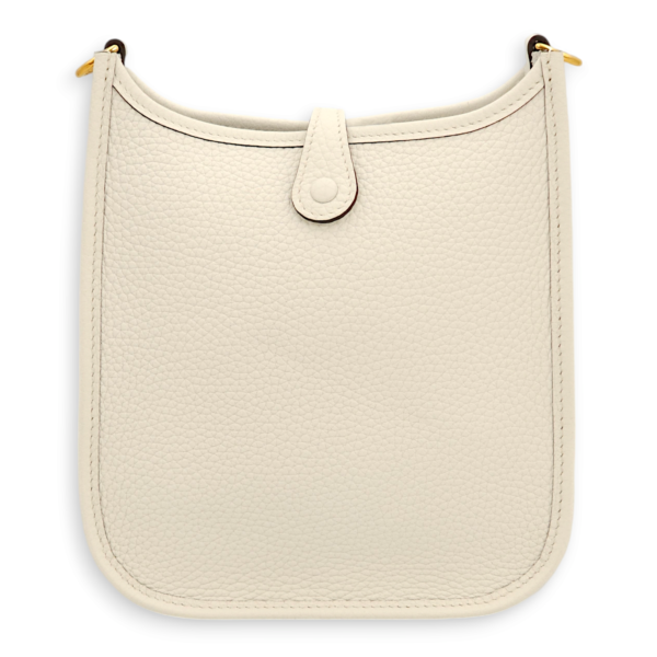 Evelyne Mini New White in Clemence, Gold hardware - Image 2
