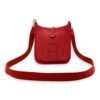 Evelyne Mini Rouge Pivoine in Clemence, Palladium hardware - Image 10