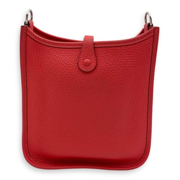 Evelyne Mini Rouge Pivoine in Clemence, Palladium hardware - Image 2