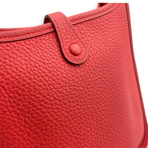 Evelyne Mini Rouge Pivoine in Clemence, Palladium hardware - Image 7