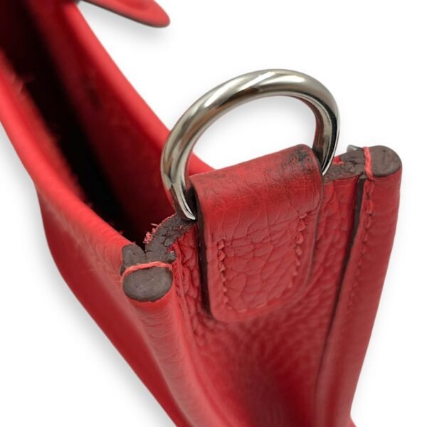 Evelyne Mini Rouge Pivoine in Clemence, Palladium hardware - Image 8