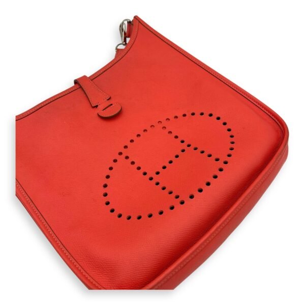 Evelyne PM Rouge Pivoine in Epsom, Palladium hardware - Image 7