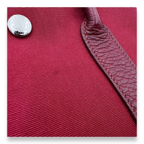 Garden File PM Red in Canvas, Palladium hardware - Image 7