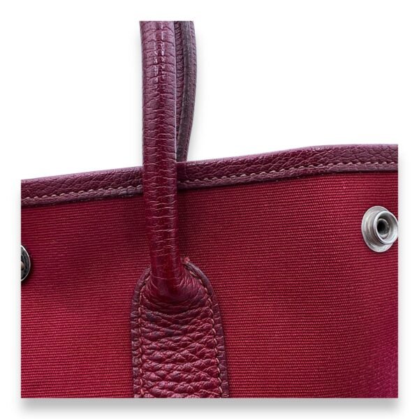 Garden File PM Red in Canvas, Palladium hardware - Image 9