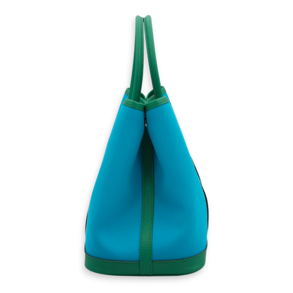 Garden Party 30 Blue Azteque/Menthe in Toile/Epsom, Palladium hardware - Image 3
