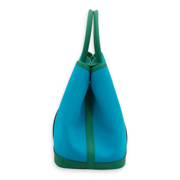 Garden Party 30 Blue Azteque/Menthe in Toile/Epsom, Palladium hardware - Image 4