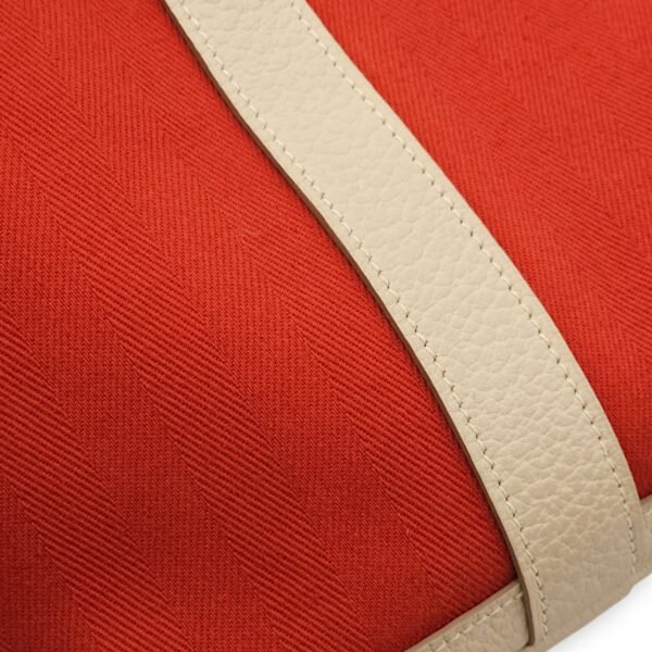 Garden Party 30 Rouge Duchesse/Craie in Toile/Vache Country, Palladium hardware - Image 2