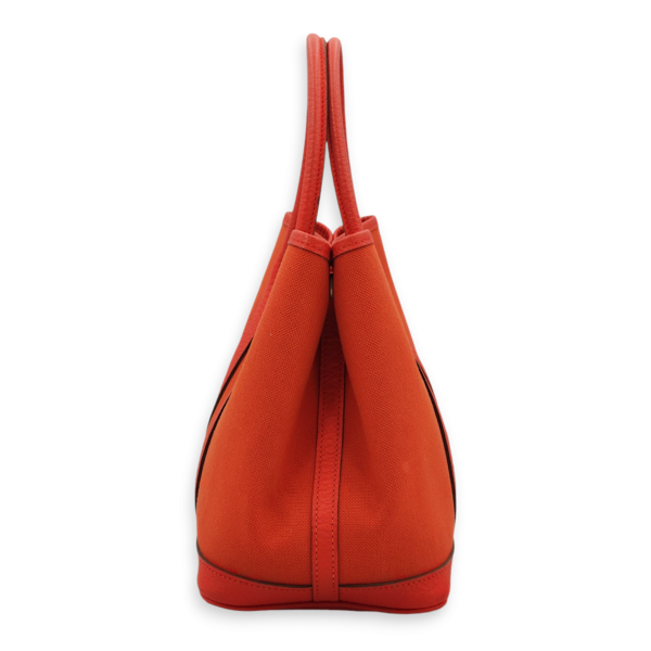 Garden Party 30 Rouge Tomate/Capucine in Toile/Negonda, Palladium hardware - Image 17