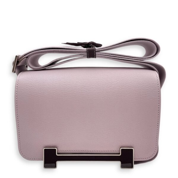 Geta Mauve Pale/Rouge Sellier in Chevre Mysore, Palladium hardware
