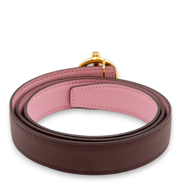 Glenan Buckle with Reversible 24mm by 85cm Rouge Sellier/Mauve Sylvestre Belt in Epsom, Rose Gold hardware - Image 2
