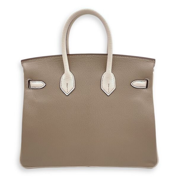 HSS Birkin 25 Gris Tourterelle/Nata in Chevre Mysore, Brushed Gold hardware - Image 2