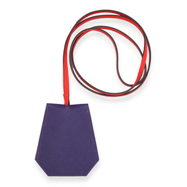 H Hibouton Clochette Key Ring Blue Encre Charm in Epsom, Palladium hardware - Image 2