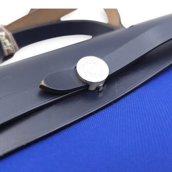 Herbag 31 Blue Electric in Toile, Palladium hardware - Image 8