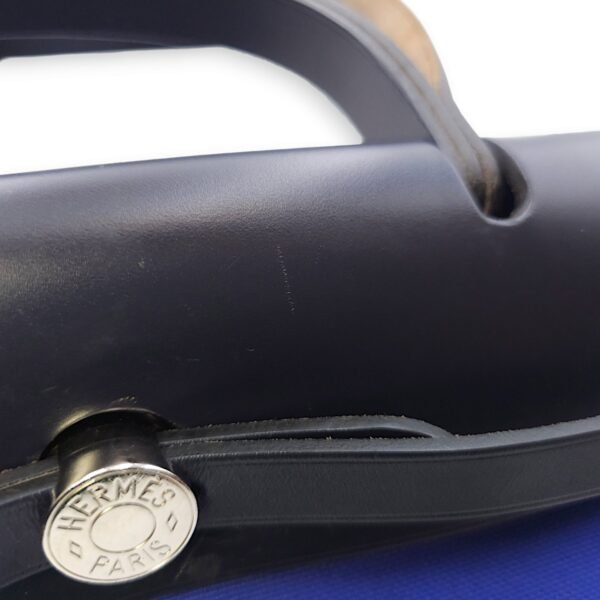 Herbag 31 Blue Electric in Toile, Palladium hardware - Image 9
