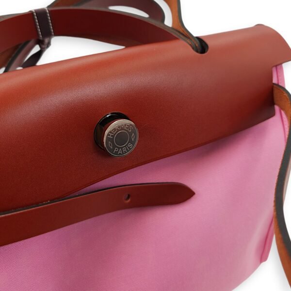 Herbag 31 Pink in Toile, Palladium hardware - Image 13