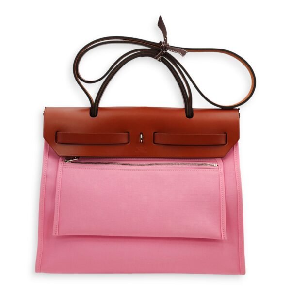Herbag 31 Pink in Toile, Palladium hardware - Image 6