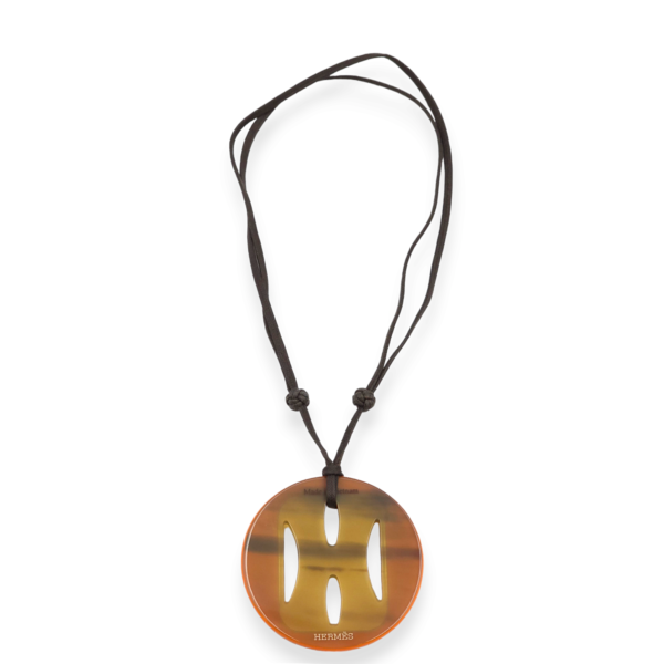 Horn Orange/Brown Necklace in Laquer - Image 2