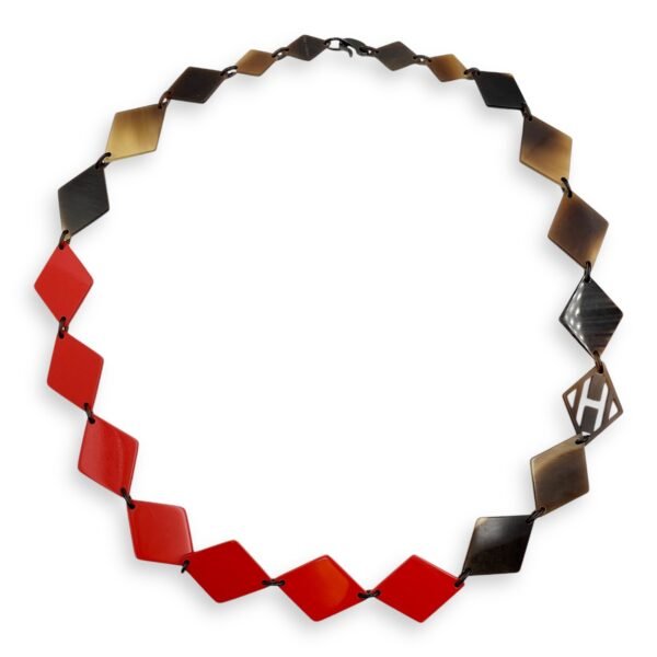 Horn & Lacquer Necklace Red - Image 2