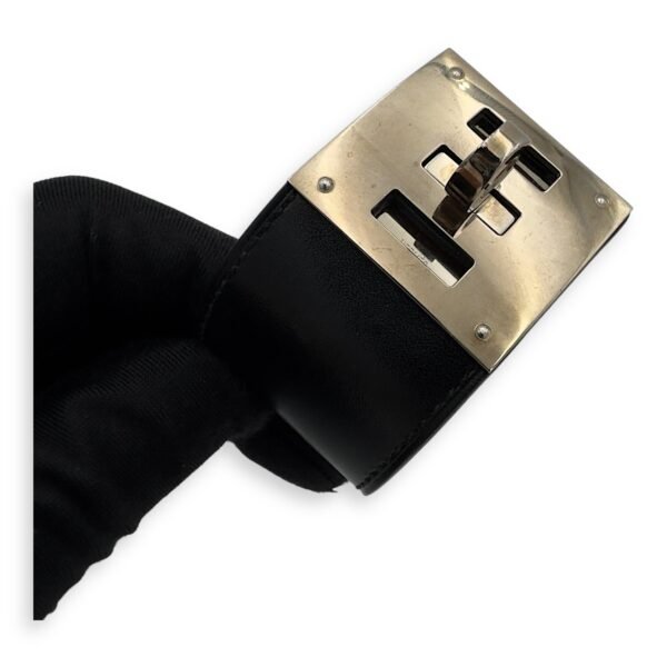 Kelly Dog Small Black in Calfskin, Palladium hardware - Image 4