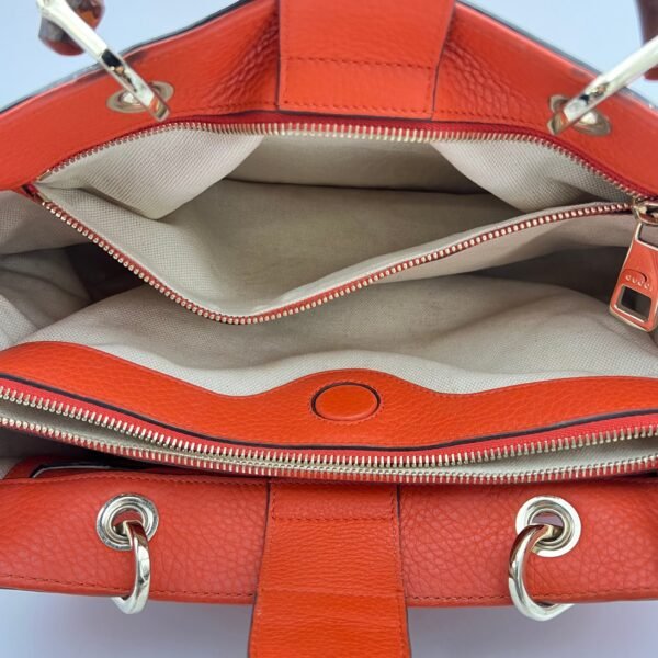Haley Top Handle Bag Brown in Canvas, Gold hardware - Image 10