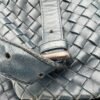 Intrecciato Shoulder Bag Blue in Lambskin, Ruthenium hardware - Image 17