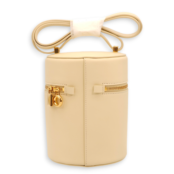 Extra Case Medium Beige Crossbody Bag in Calfskin, Gold hardware - Image 2
