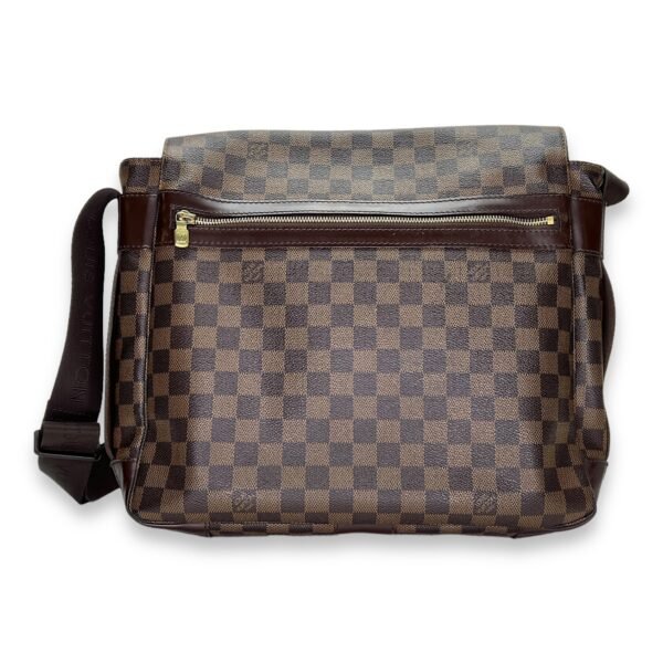 Abbesses Damier Ebene Messenger Bag in Coated Canvas, Gold hardware - Image 2