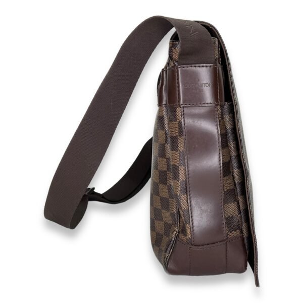 Abbesses Damier Ebene Messenger Bag in Coated Canvas, Gold hardware - Image 4