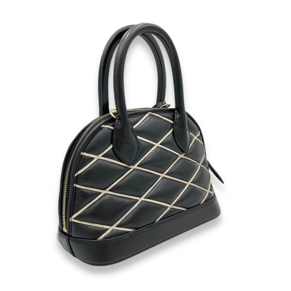 Alma BB Black Top Handle Bag in Calfskin, Gold hardware - Image 4