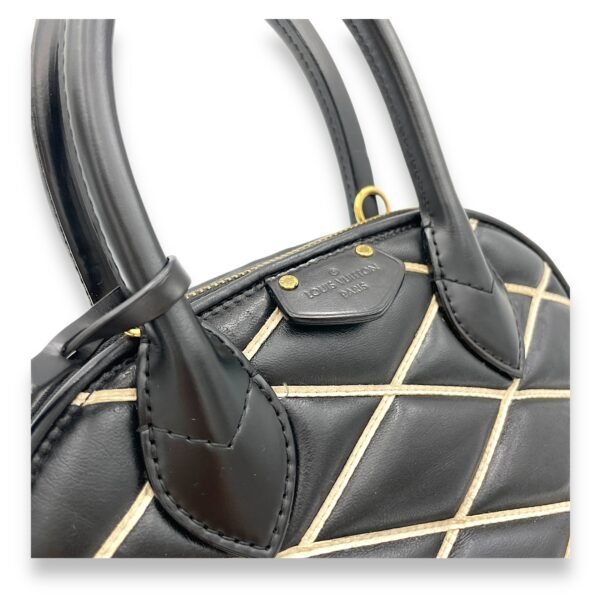 Alma BB Black Top Handle Bag in Calfskin, Gold hardware - Image 6