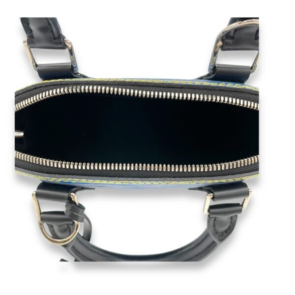 Alma BB Blue Top Handle Bag in Epi Leather, Silver hardware - Image 11