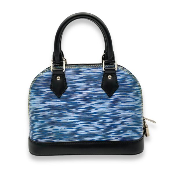 Alma BB Blue Top Handle Bag in Epi Leather, Silver hardware - Image 2
