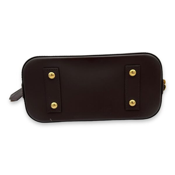 Alma BB Damier Ebene Top Handle Bag in Coated Canvas, Gold hardware - Image 5