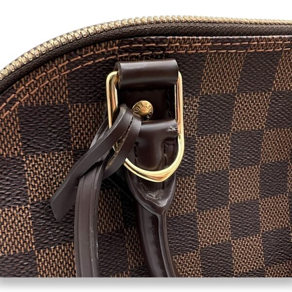 Alma BB Damier Ebene Top Handle Bag in Coated Canvas, Gold hardware - Image 6