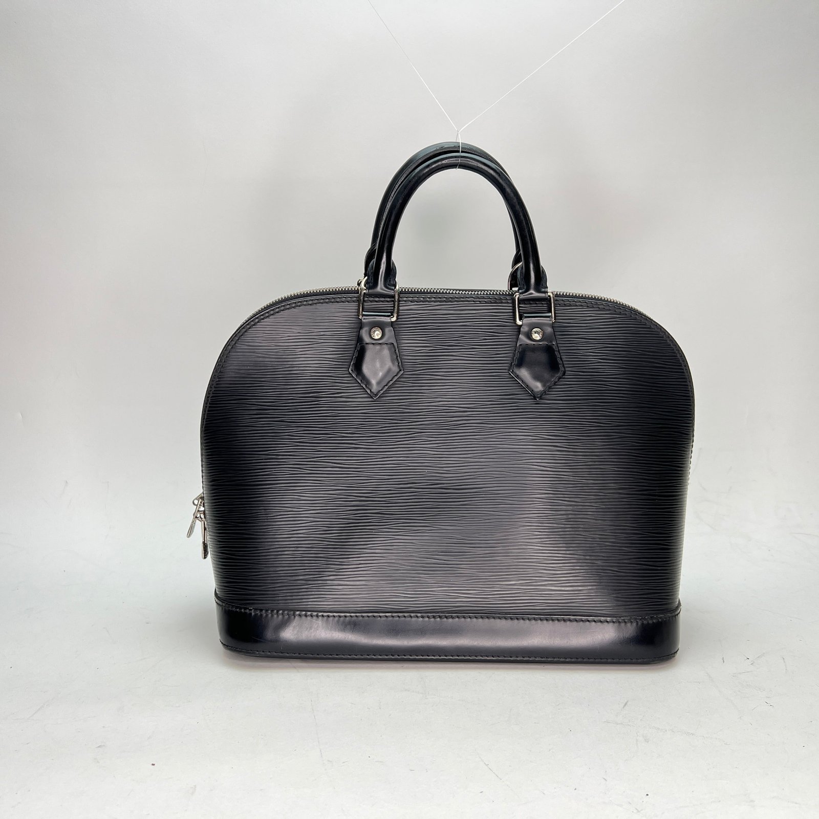 Alma PM Black Top Handle Bag in Epi Leather, Gold hardware - Image 2