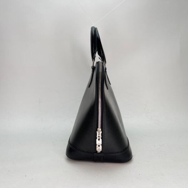Alma PM Black Top Handle Bag in Epi Leather, Gold hardware - Image 3