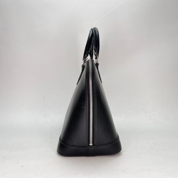 Alma PM Black Top Handle Bag in Epi Leather, Gold hardware - Image 4