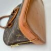 Alma PM Brown Top Handle Bag in Monogram Coated Canvas, Gold hardware - Image 10