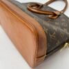 Alma PM Brown Top Handle Bag in Monogram Coated Canvas, Gold hardware - Image 11