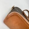 Alma PM Brown Top Handle Bag in Monogram Coated Canvas, Gold hardware - Image 12