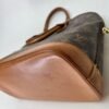 Alma PM Brown Top Handle Bag in Monogram Coated Canvas, Gold hardware - Image 13