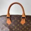 Alma PM Brown Top Handle Bag in Monogram Coated Canvas, Gold hardware - Image 15